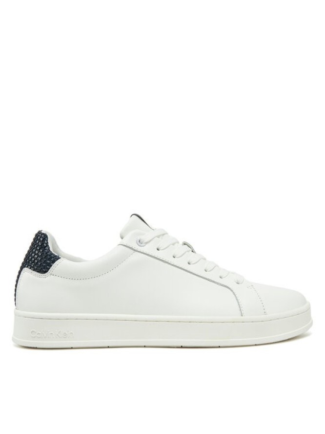 Calvin Klein Sneakersy Low Top Lace Up Woven HM0HM01767 Biały