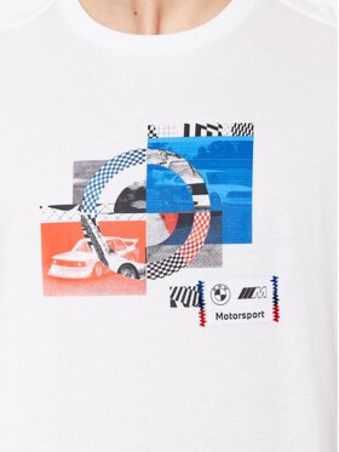 Puma T-Shirt Bmw M Motorsport Statement Car Graphic 538116 Biały Regular Fit