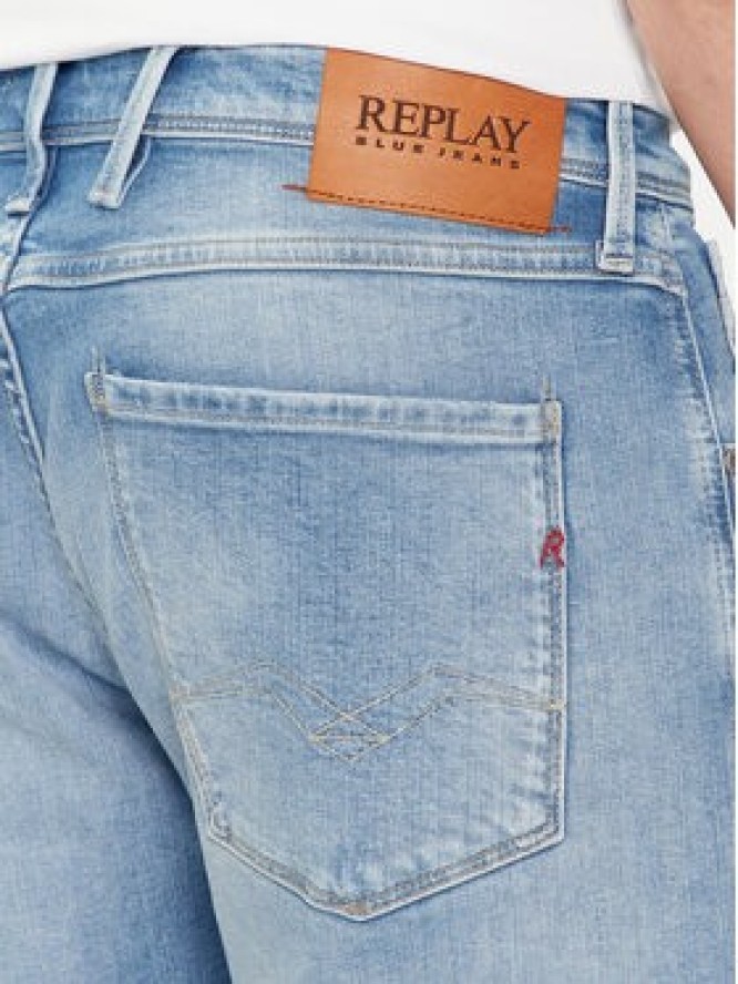 Replay Jeansy Anbass M914Y.000.573 Niebieski Slim Fit