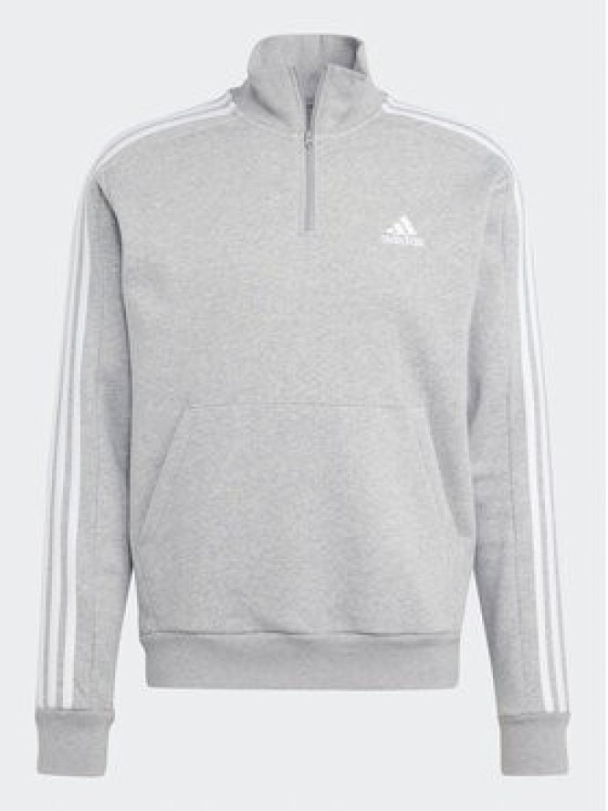 adidas Bluza Essentials Fleece 3-Stripes IJ8905 Szary Regular Fit