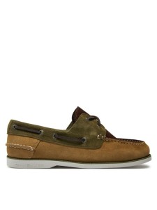 Tommy Hilfiger Mokasyny Th Boat Shoe Core C Block Suede FM0FM04630 Zielony