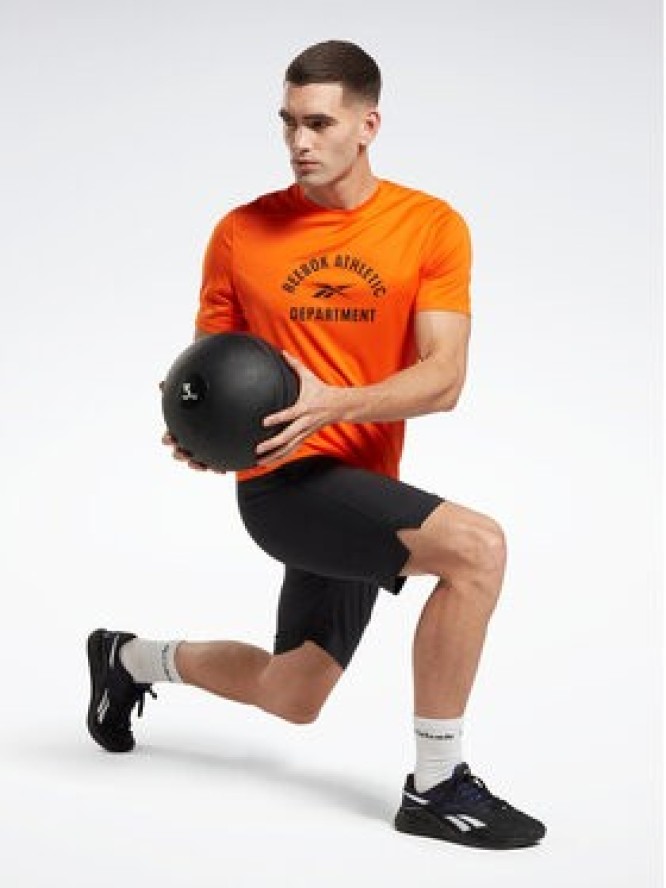 Reebok T-Shirt Training Graphic IC7665 Pomarańczowy Active Fit