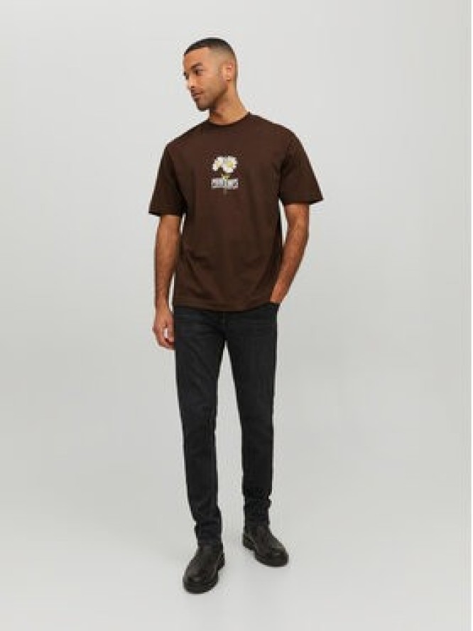 Jack&Jones T-Shirt Flores 12228776 Brązowy Loose Fit