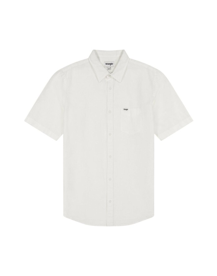 WRANGLER SS 1 PKT SHIRT MĘSKA KOSZULA ELEGANCKA WORN WHITE 112352187