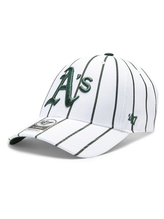 47 Brand Czapka z daszkiem MLB Oakland Athletics Bird Cage 47 MVP B-BDCG18WBV-WH Biały