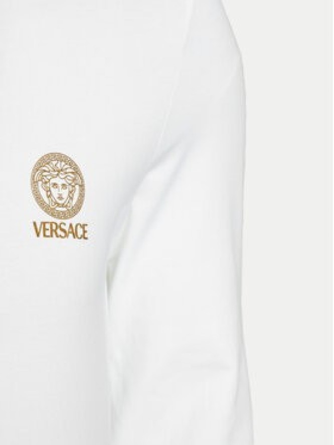 Versace Longsleeve AUU01007 1A10011 Biały Regular Fit