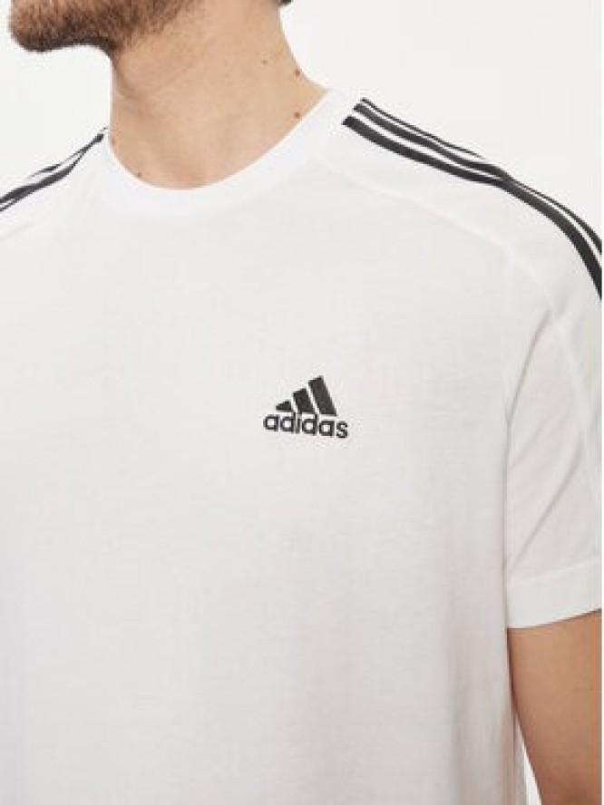adidas T-Shirt Essentials Single Jersey 3-Stripes T-Shirt IC9336 Biały Regular Fit