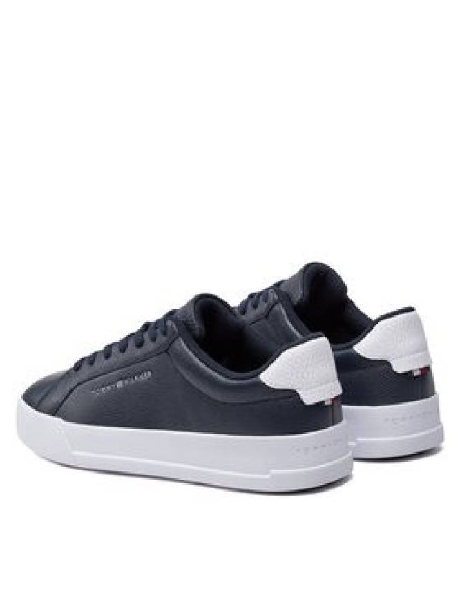 Tommy Hilfiger Sneakersy Th Court Better Lth Tumbled FM0FM04972 Granatowy