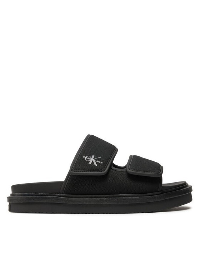 Calvin Klein Jeans Klapki Double Bar Sandal Mtl YM0YM01020 Czarny