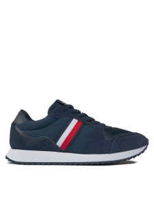 Tommy Hilfiger Sneakersy Runner Evo Mix Ess FM0FM04886 Granatowy