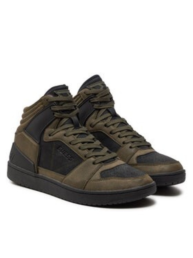 Guess Sneakersy Sava Mid FMTSAM PEL12 Zielony