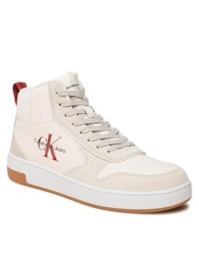 Calvin Klein Jeans Sneakersy Basket Cupsole Irreg Lines YM0YM00612 Écru