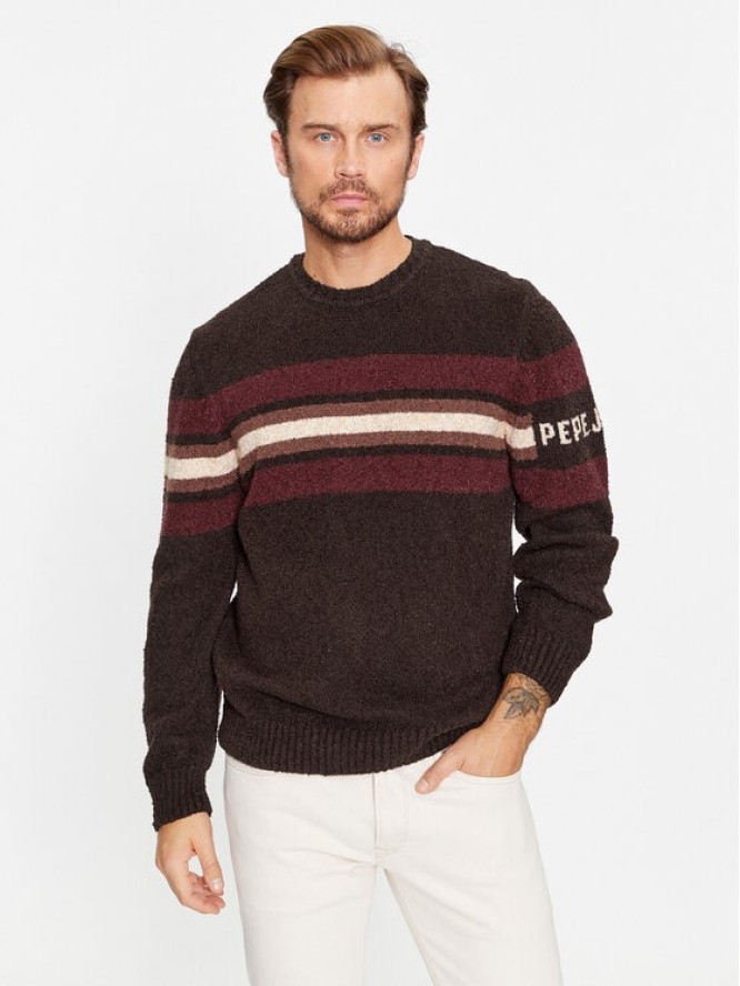 Pepe Jeans Sweter Scott PM702370 Brązowy Regular Fit