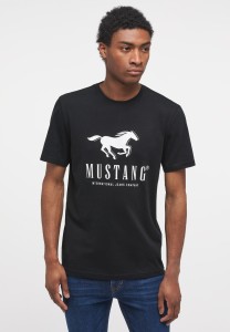 MUSTANG Alex C Print Męski T-shirt Black 1014083 4142