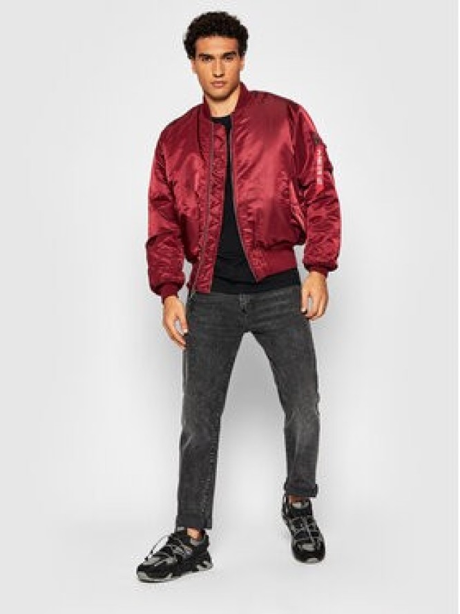 Alpha Industries Kurtka bomber Ma-1 100101 Bordowy Regular Fit