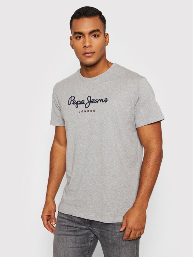 Pepe Jeans T-Shirt Eggo PM508208 Szary Regular Fit