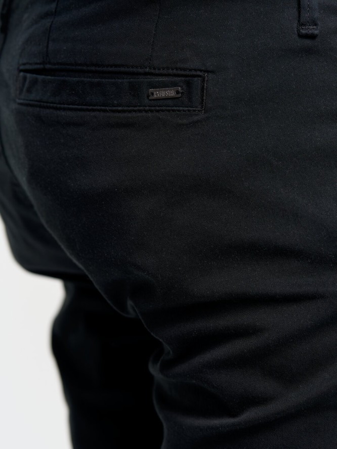Spodnie chinosy męskie czarne Hektor 907