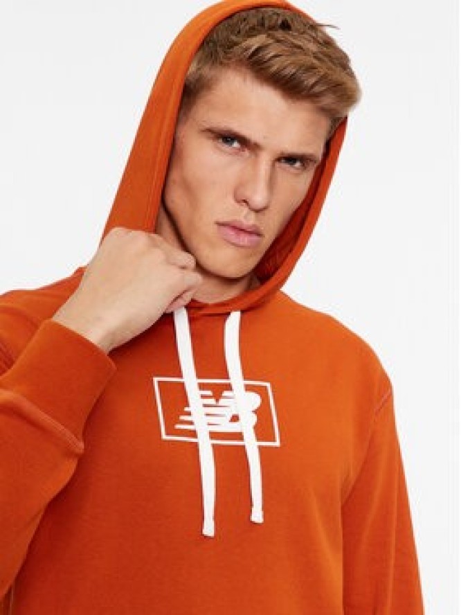 New Balance Bluza NB Essentials Hoodie MT33508 Brązowy Regular Fit