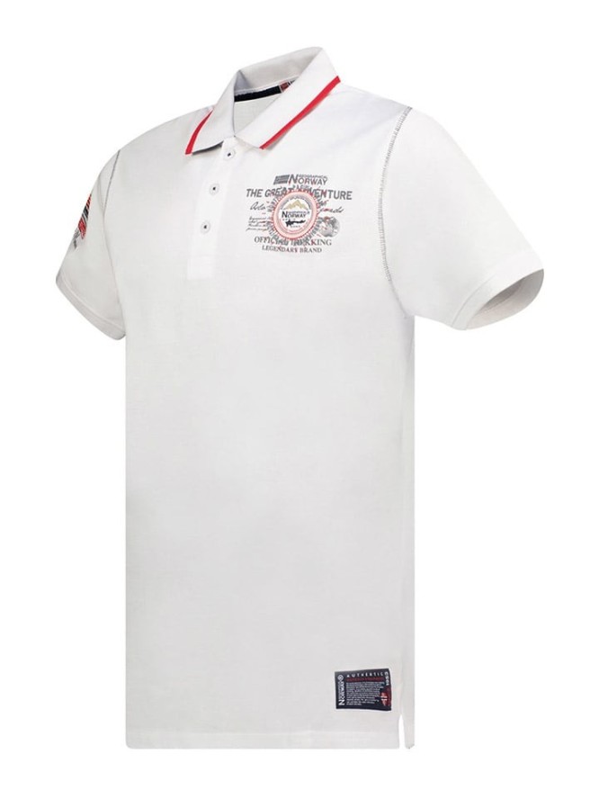 Geographical Norway Koszulka polo "Kilsvik" w kolorze białym rozmiar: L