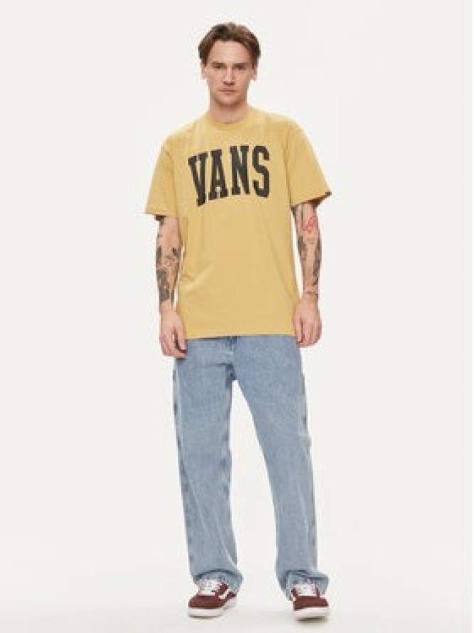 Vans T-Shirt Vans Arched Ss Tee VN000G47 Brązowy Regular Fit