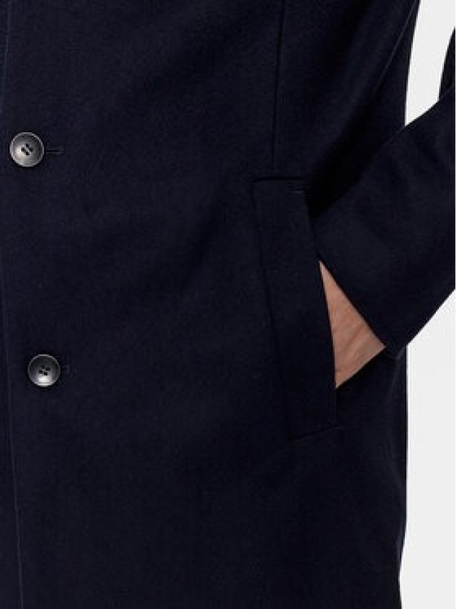 Calvin Klein Płaszcz wełniany K10K110462 Granatowy Regular Fit