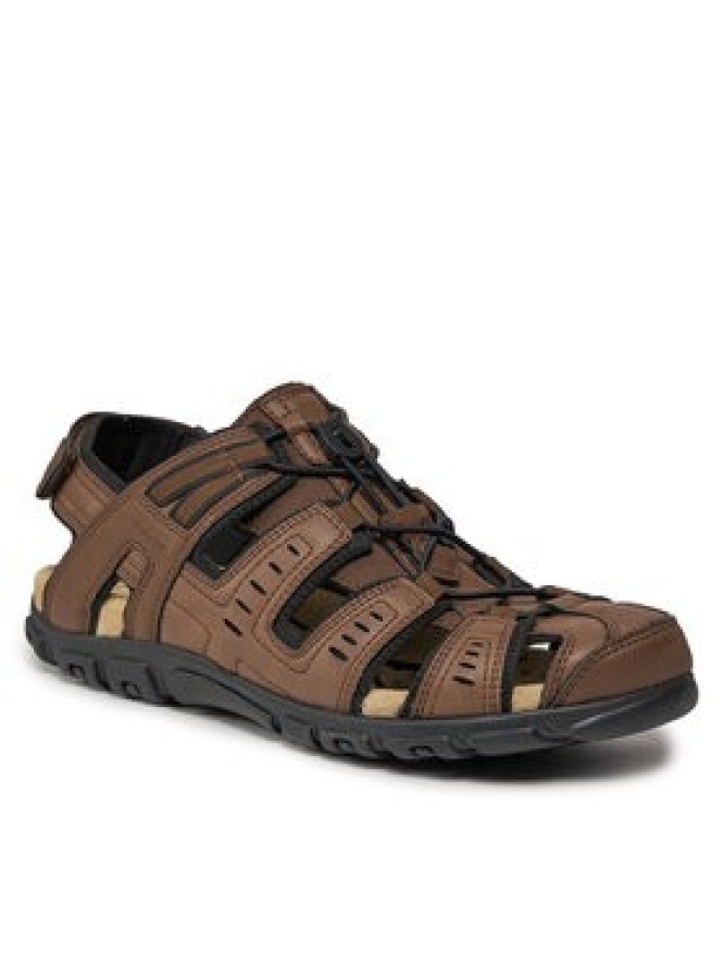 Geox Sandały Uomo Sandal Strada U4524C 000ME C6006 Brązowy