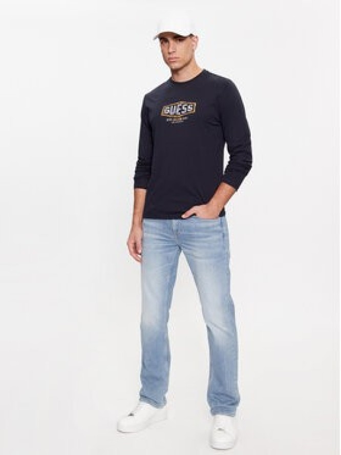 Guess Longsleeve M4RI34 J1314 Granatowy Slim Fit