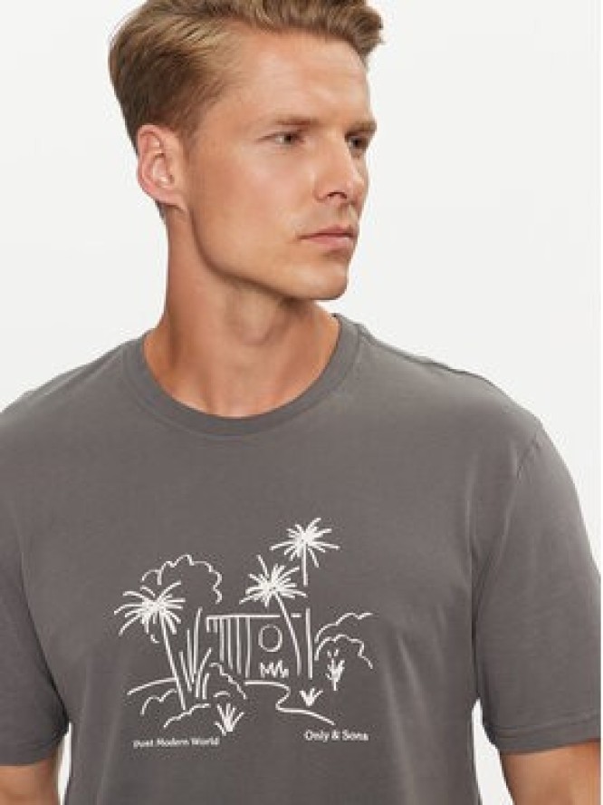 Only & Sons T-Shirt Augie 22030575 Szary Regular Fit