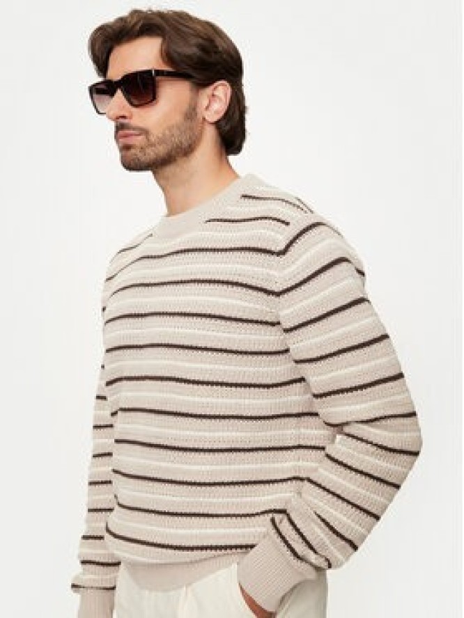 Jack&Jones Sweter Bronx 12264080 Beżowy Regular Fit