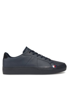 Tommy Hilfiger Sneakersy Thick Vulc Low Premium Lth FM0FM04881 Niebieski