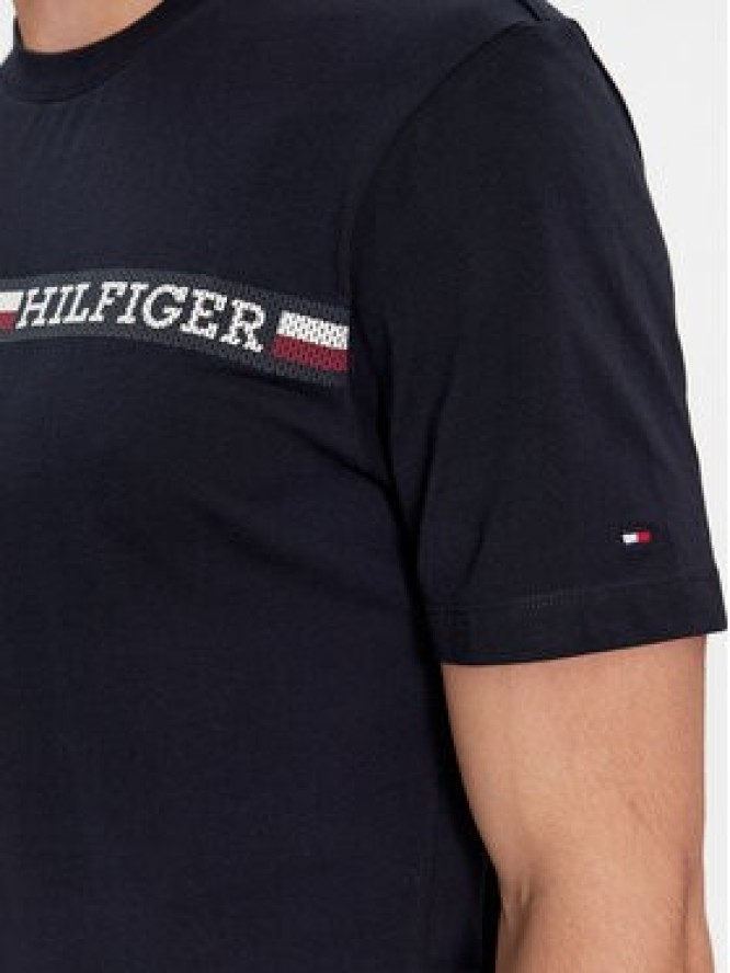 Tommy Hilfiger T-Shirt Monotype MW0MW33688 Granatowy Regular Fit