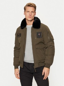 Aeronautica Militare Kurtka bomber 242AB2106CT3151 Khaki Regular Fit