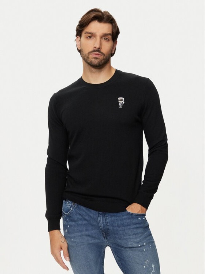 KARL LAGERFELD Sweter 655013 544399 Czarny Regular Fit