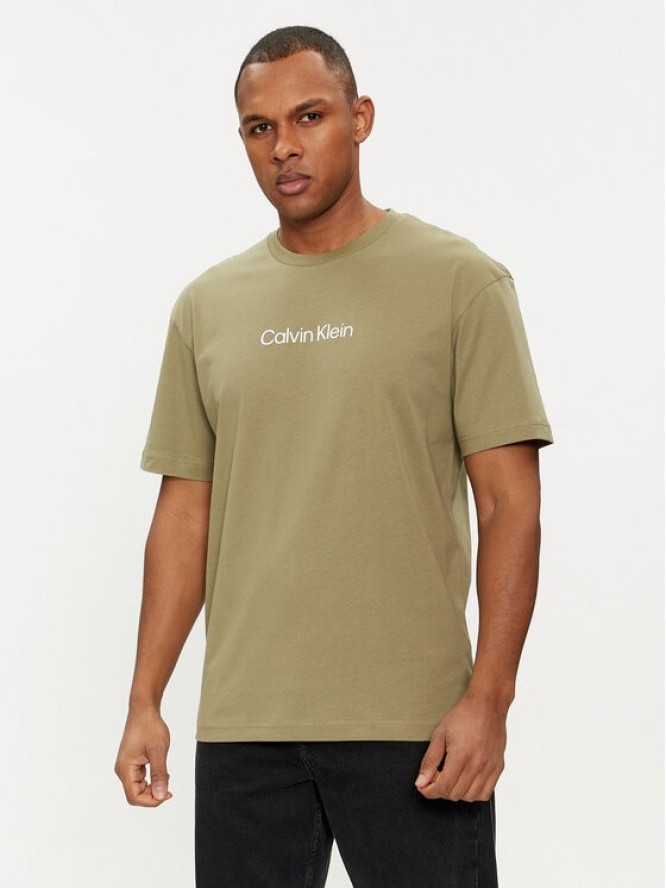 Calvin Klein T-Shirt Hero K10K111346 Zielony Regular Fit