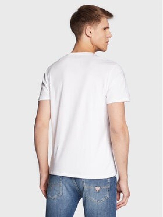 Guess T-Shirt M3RI52 KBDK0 Biały Slim Fit