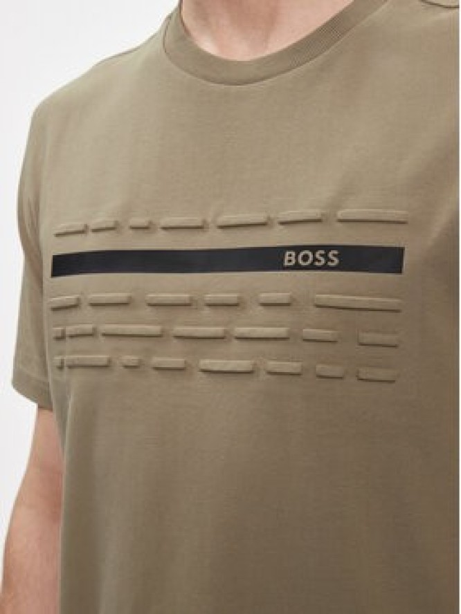 Boss T-Shirt 50513010 Beżowy Regular Fit