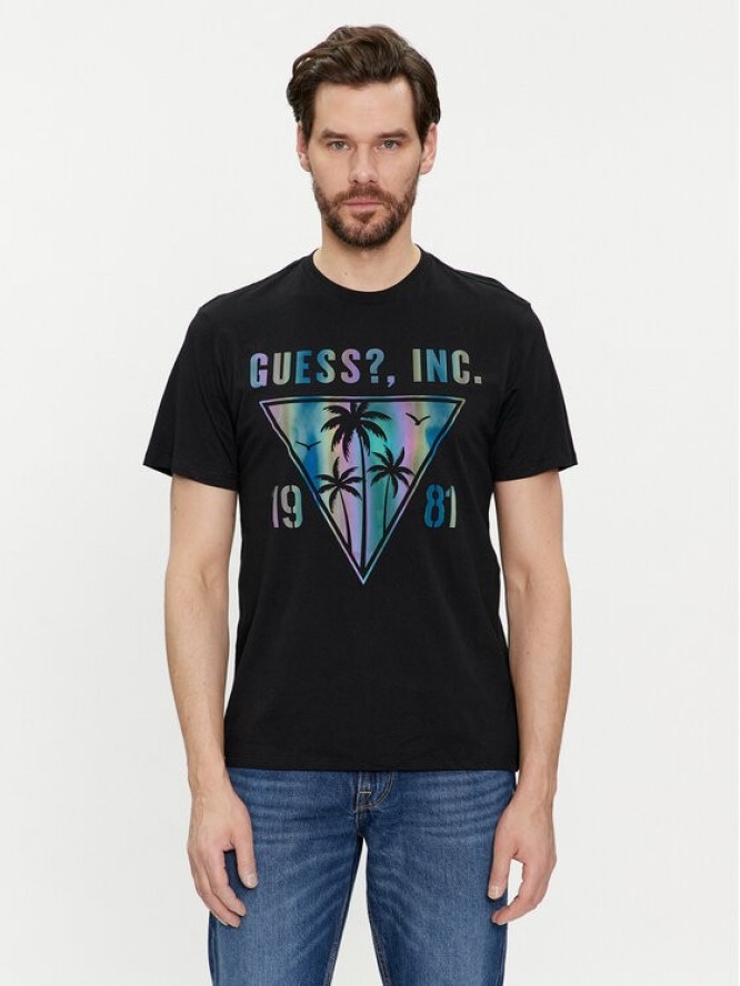 Guess T-Shirt M4GI47 K9RM1 Czarny Regular Fit