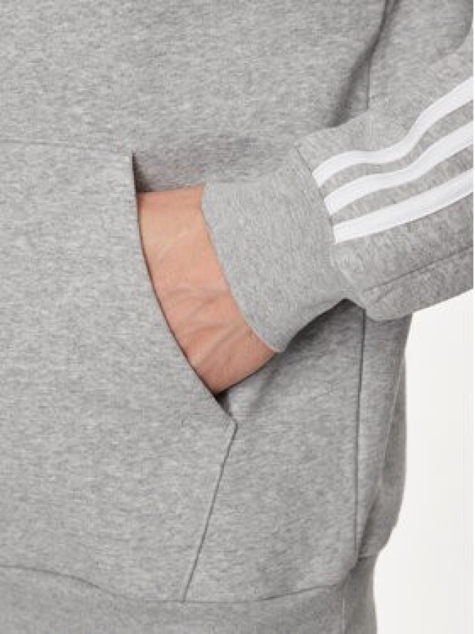 adidas Bluza Essentials Fleece 3-Stripes IJ8905 Szary Regular Fit