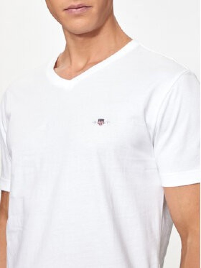 Gant T-Shirt Shield 2003186 Biały Slim Fit