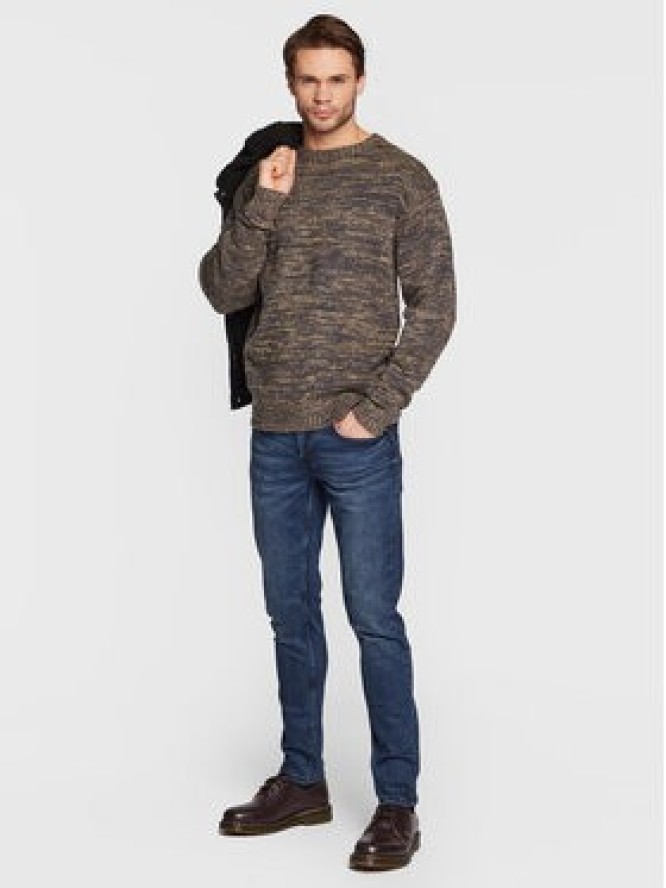 Redefined Rebel Sweter Cannon 212093 Granatowy Regular Fit