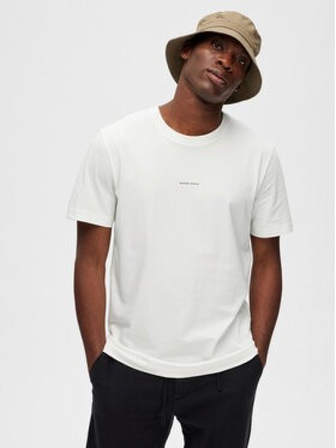 Selected Homme T-Shirt 16088656 Biały Regular Fit