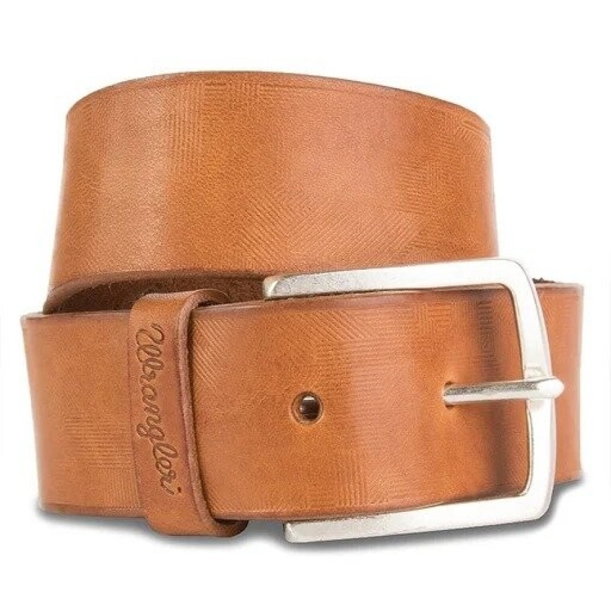 WRANGLER PRINT BELT MĘSKI PASEK SKÓRZANY KLASYCZNY COGNAC W0C0U1X81