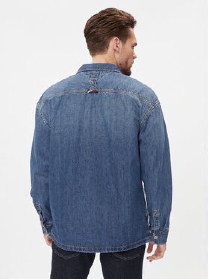 Tommy Jeans Koszula jeansowa Classic DM0DM16598 Granatowy Overshirt Fit