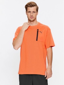 Puma T-Shirt Open Road 675895 Pomarańczowy Regular Fit