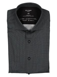 OLYMP Koszula "24/7 No 6 six" - Super Slim fit - w kolorze czarnym rozmiar: 42