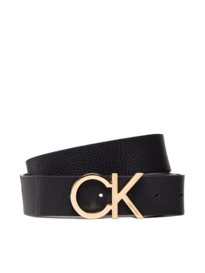 Calvin Klein Pasek Męski Adj Ck Metal Pal Gold 35Mm K50K509651 Czarny