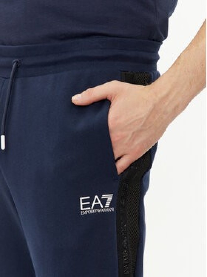 EA7 Emporio Armani Spodnie dresowe 3DPP76 PJEQZ 0554 Granatowy Regular Fit