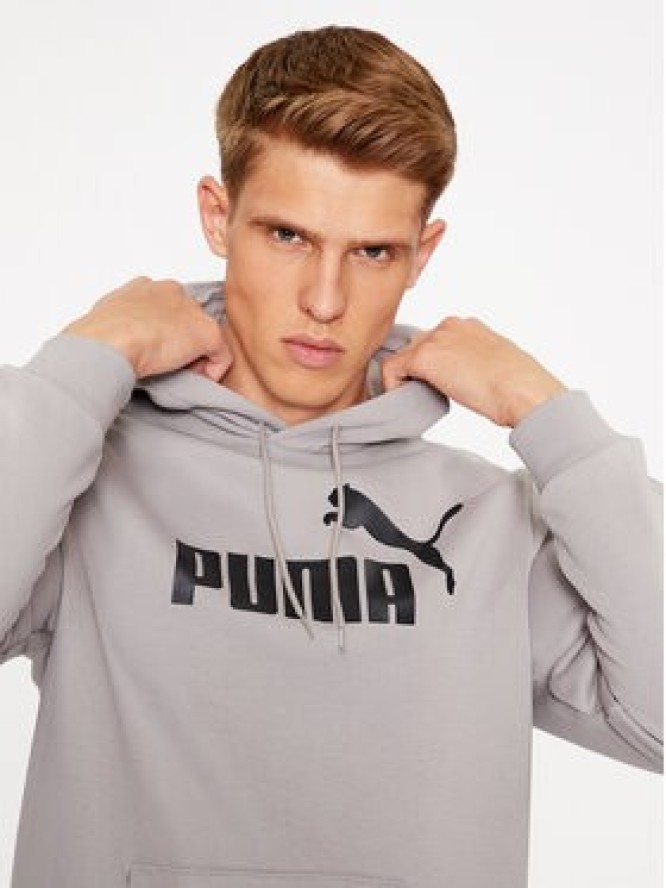 Puma Bluza Ess Big Logo 586687 Szary Regular Fit