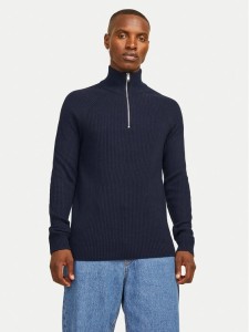 Jack&Jones Sweter Pannel 12258473 Granatowy Regular Fit