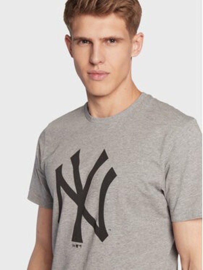 New Era T-Shirt New York Yankees MLB Team Logo 11863696 Szary Regular Fit